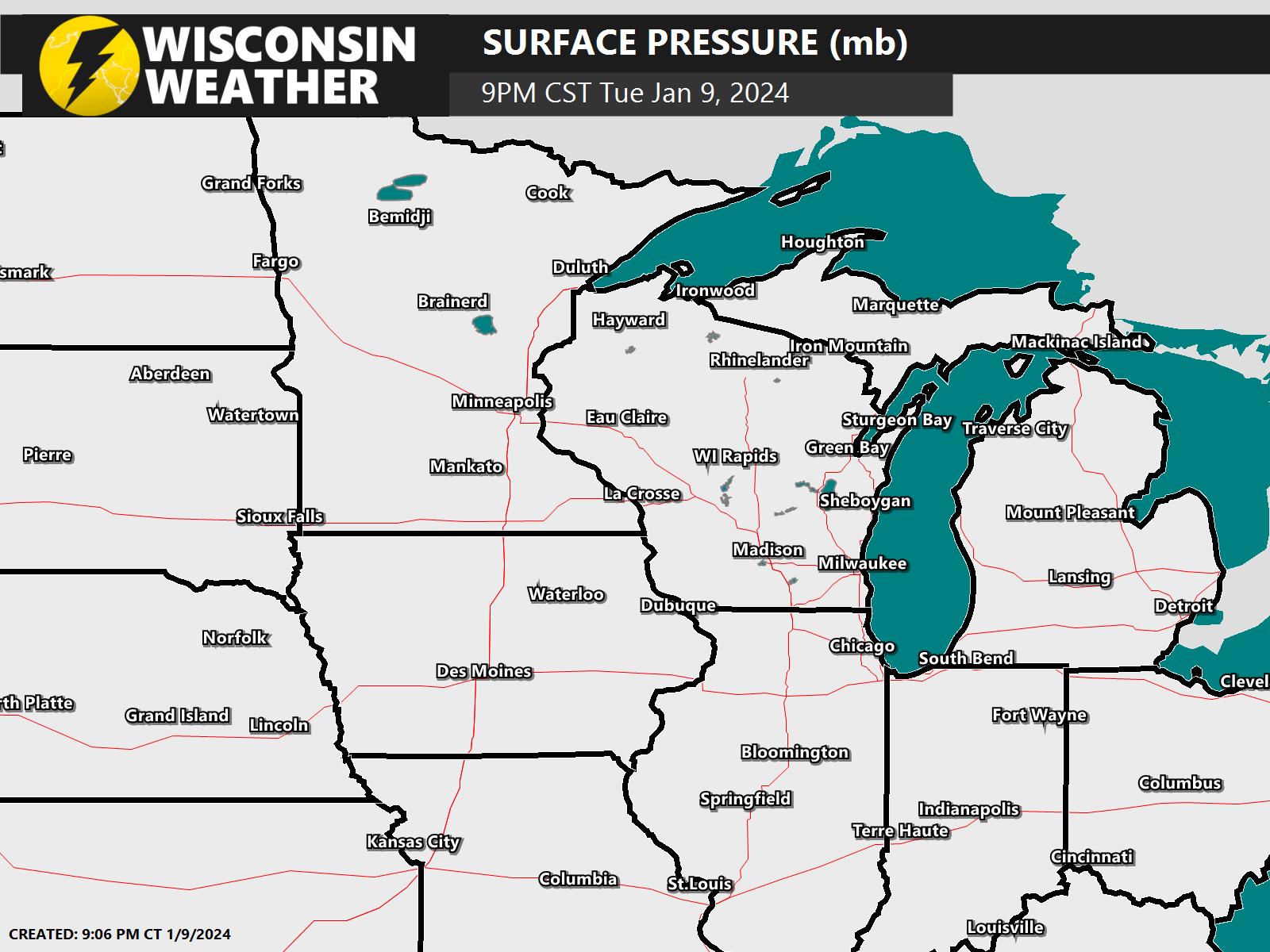 Wisconsin Weather Maps and Graphics