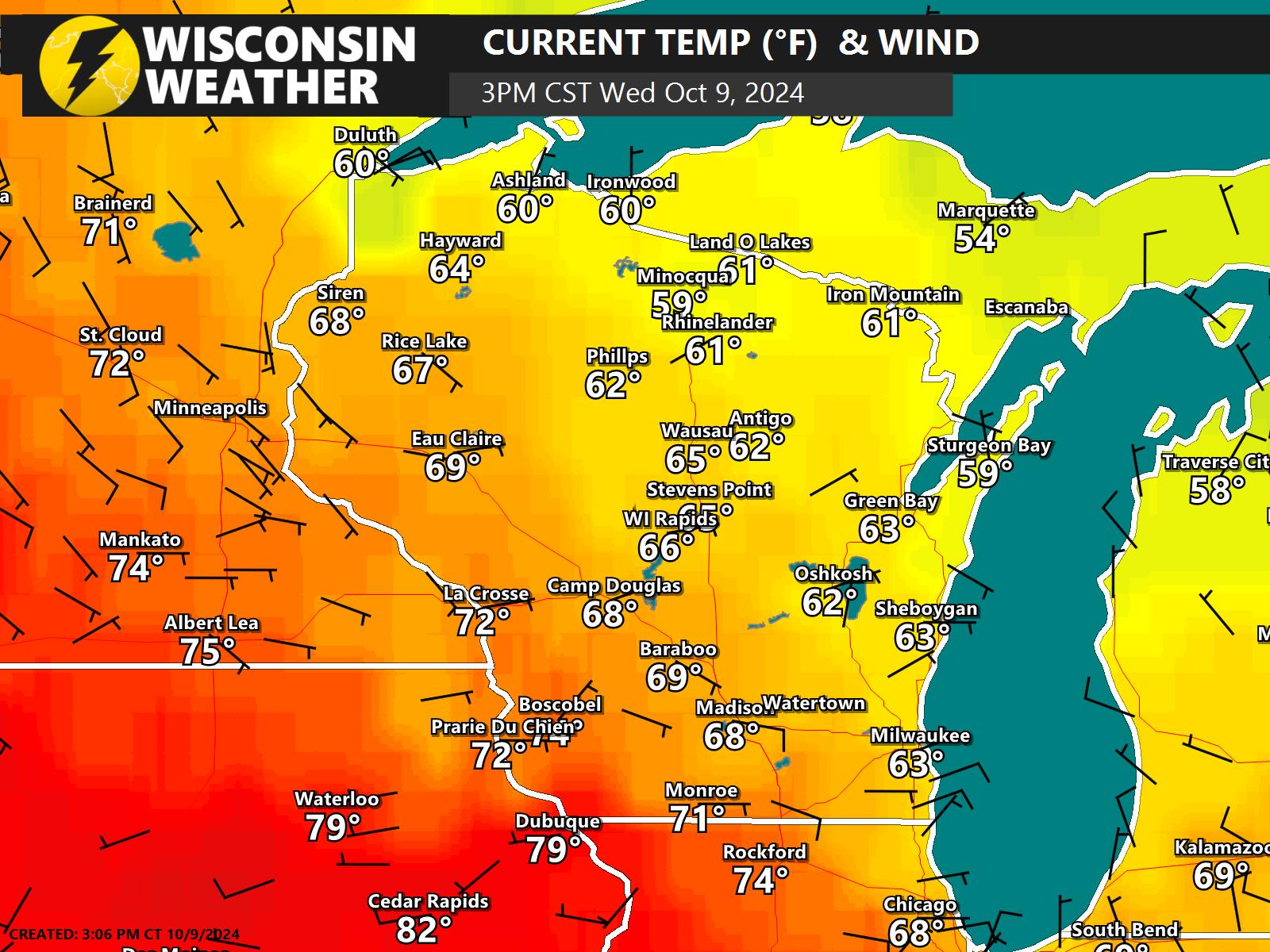 Wisconsin Weather Maps and Graphics